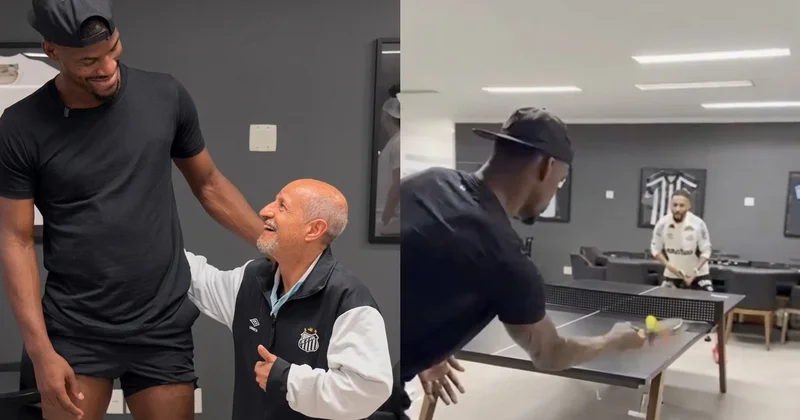 Ulduz basketbolçu “Santos”un bazasını ziyarət etdi: Neymarla stolüstü tennis oynadı VİDEO