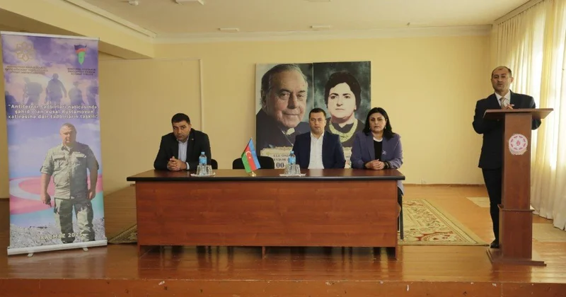 Xaçmaz məktəbliləri şəhid polkovnik leytenant Vüsal Rüstəmovun döyüş yolunu öyrəniblər FOTOLAR