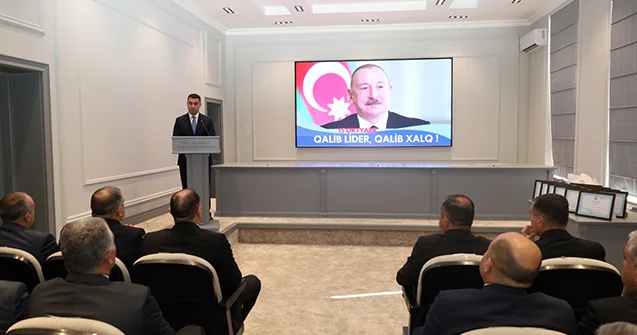Yevlaxda “Xalqına Zəfərlər yaşadan Lider” adlı tədbir keçirilib Fotolar