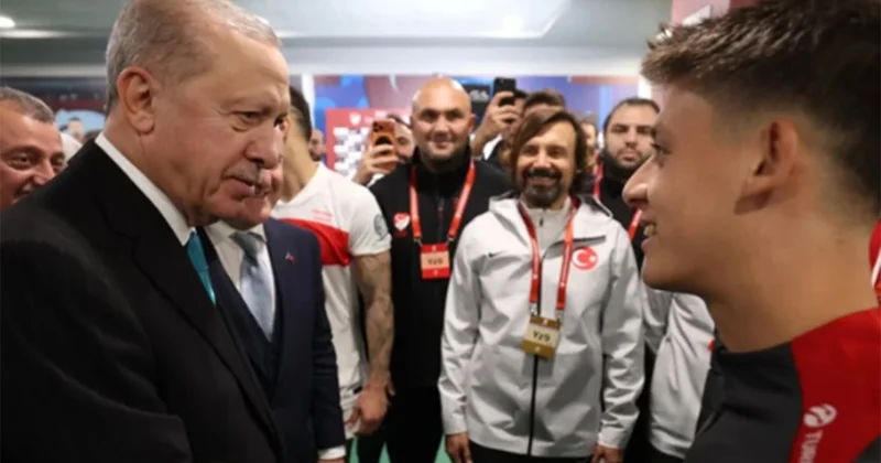 Ərdoğan futbolçuları təbrik etdi Video