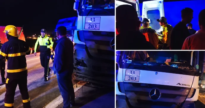 Bakı Qazax yolunda AĞIR QƏZA: Yanacaqdaşıyan maşın traktora çırpıldı VİDEO