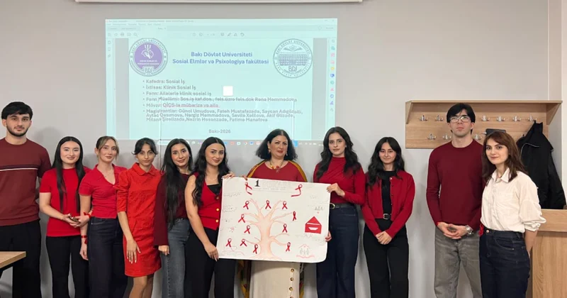 BDU da “QİÇS lə mübarizə və ailə” mövzusunda təqdimat dinlənilib