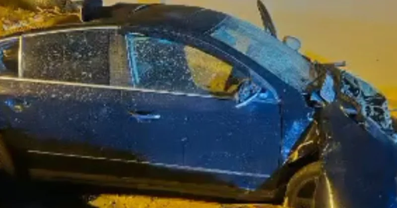 Авария в Бильгя: пьяный водитель перевернул автомобиль, двое погибли видео