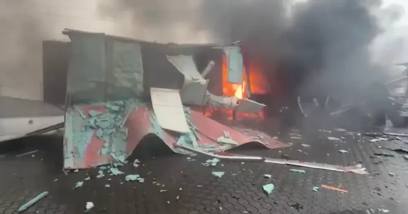 УНИАН: Россия уничтожила терминал логистической компании Видео
