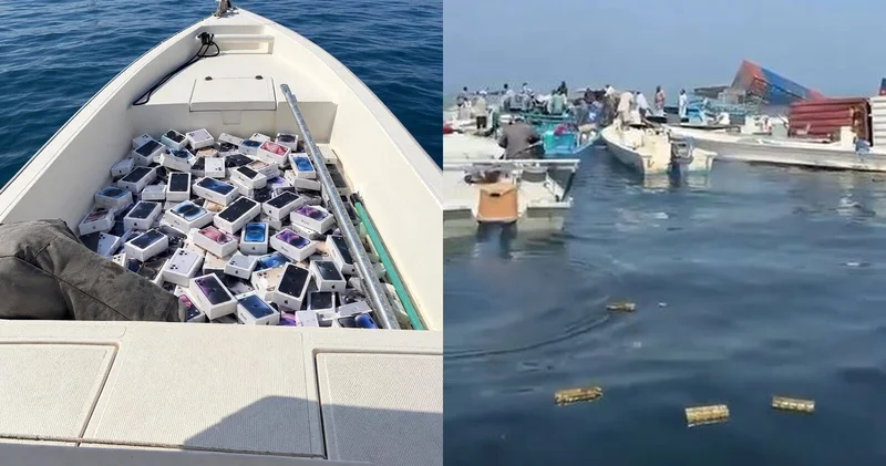 Hörmüzdə iPhone daşıyan gəmi batdı qayıqlarla daşıdılar