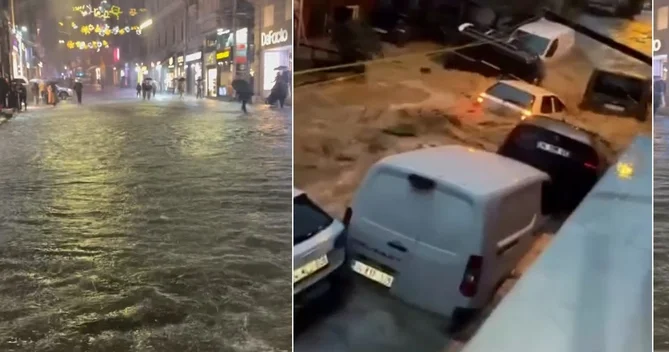 İstanbulu sel vurdu, yağış suları evlərə və mağazalara doldu İki nəfər öldü