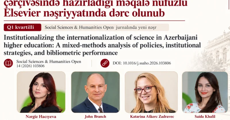 UNEC alimlərinin hazırladıqları məqalə nüfuzlu “Elsevier” nəşriyyatında dərc olunub