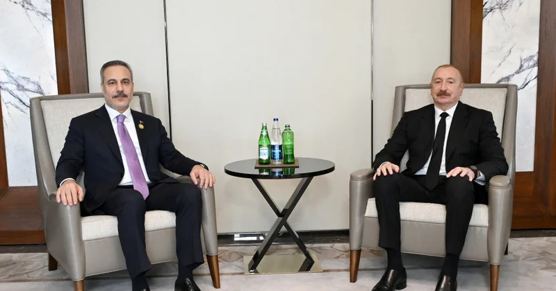 İlham Əliyev və Hakan Fidan təkbətək görüşdü Son proseslər müzakirə edildi