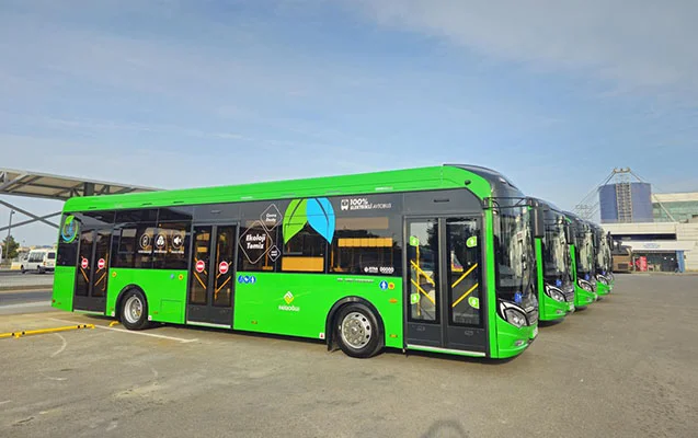 “Xaliq Faiqoğlu” Bakıya yeni elektrik avtobusları gətirdi Fotolar