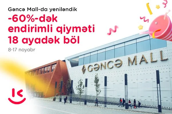 “Kontakt”ın “Gəncə Mall” mağazası indi yepyeni üslubda xidmətinizdə AÇILIŞA ÖZƏL 60%DƏK ENDİRİMLƏR