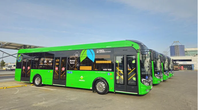 “Xaliq Faiqoğlu” Bakıya yeni elektrik avtobusları gətirdi FOTO