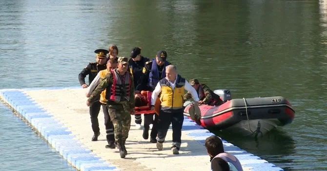 Mingəçevirdə qəza zamanı xilasetmə əməliyyatlarına dair təlim keçirilib