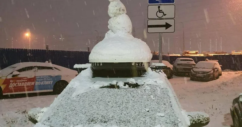 В Москве выпал снег ВИДЕО