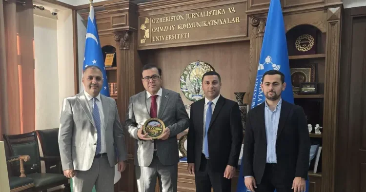 Tanınmış jurnalistlər Özbəkistanda səfir və rektorla görüşdü FOTO/VİDEO