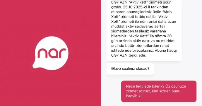 Mobil operator yeni fırıldağa əl atıb; Vətəndaşı özbaşına tarifə qoşub pul tuturlar FOTO