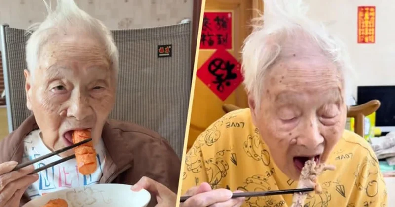 В сети стала популярна 100 летняя фуд блогер