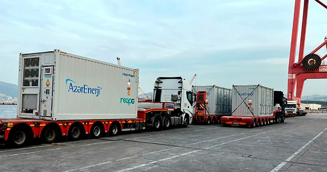 Regionun ən iri Batareya Saxlanc Sistemlərinin gətirilərək qurulmasına başlanıldı Video