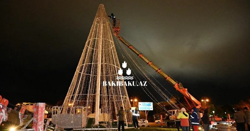 Bakı Yeni ilə belə hazırlaşır Fotolar