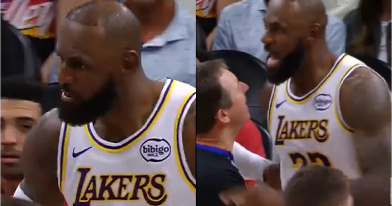 Lebron Ceyms özündən çıxdı və hakimə hücum etdi VİDEO