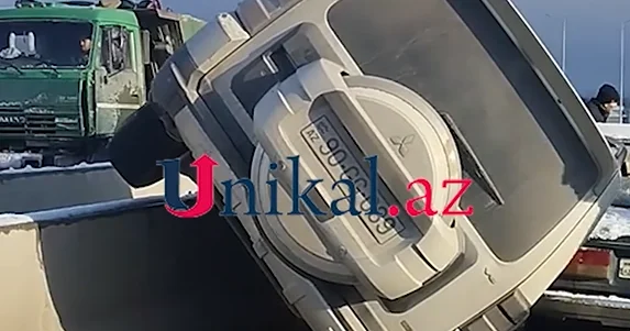 Quba Xaçmaz yolunda qəza VİDEO