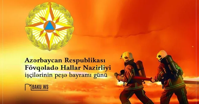 Fövqəladə Hallar Nazirliyinin işçiləri peşə bayramını qeyd edirlər FOTO