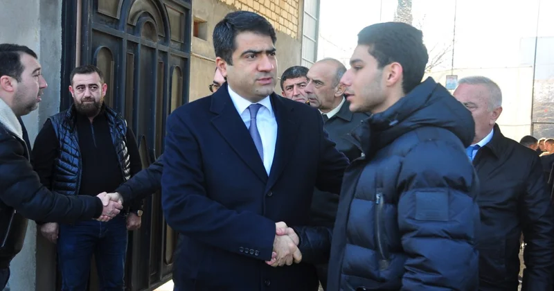 Seymur Orucov Qurban Həmidoğlunun yas mərasimində iştirak edib FOTOLAR