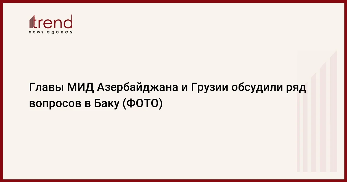 Главы МИД Азербайджана и Грузии обсудили ряд вопросов в Баку (ФОТО)