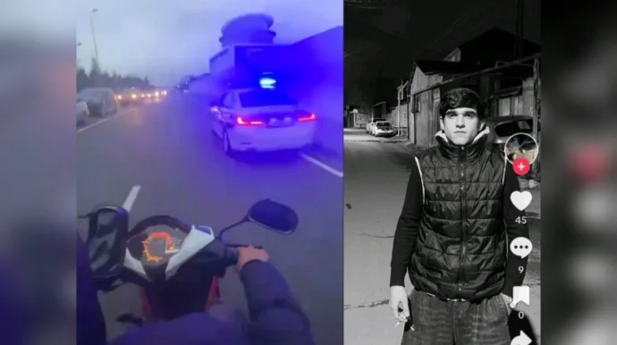 TikTok üçün video çəkən sürücü yol polisinə çiyin atdı VİDEO