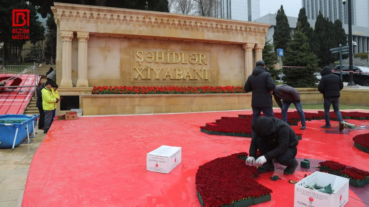 20 Yanvarla bağlı hazırlıq işləri necə GEDİR? Şəhidlər Xiyabanından VİDEOREPORTAJ