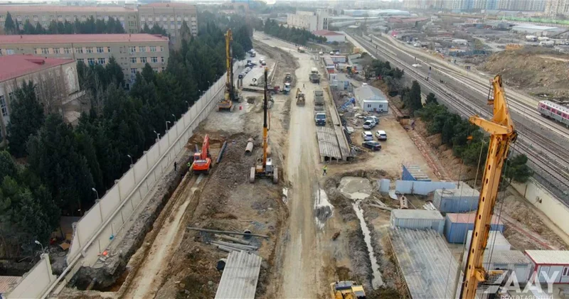 Четыре тоннеля и три перехода: в Баку продолжается строительство новой дороги ФОТО ВИДЕО