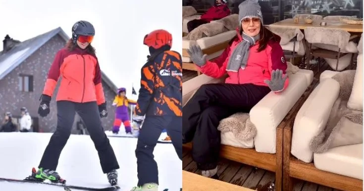 Nailə İslamzadənin İsveçrə dağlarındakı xizək keyfi Video