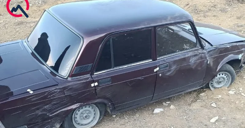 Xocalı sakinləri Goranboyda qəzaya düşdü 3 yaralı Foto