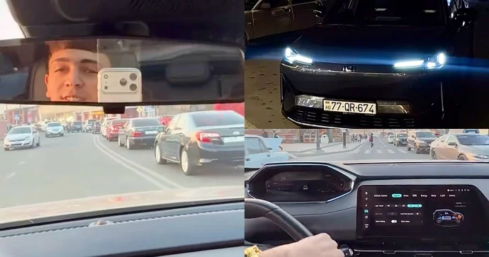 Gəncədə qaydaları vecinə almayan sürücü əks yolda “şou” göstərdi VİDEO