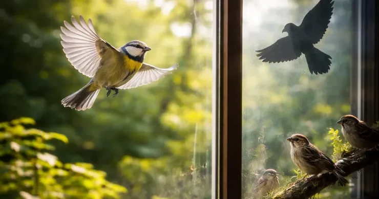 Quşlar hansı rəngdən qorxur və şüşəni görürlərmi?