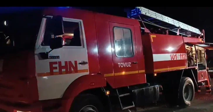 В товузском селе произошел пожар, полностью уничтоживший местное кафе