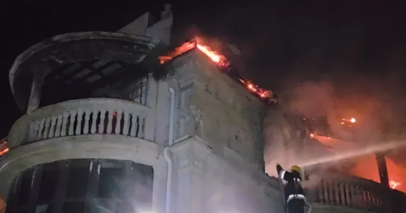 Xeyriyyəçi şəxsin villası külə döndü: Ağstafadakı yanğının TƏFƏRRÜATI VİDEO