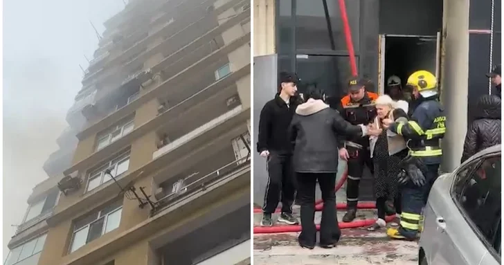 В бакинской многоэтажке произошел пожар, жильцы эвакуированы