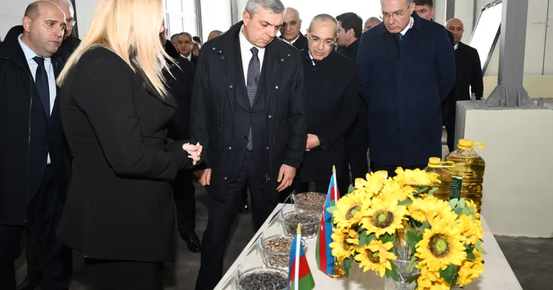 Проведен осмотр завода по производству подсолнечного масла в поселке Гырмызы базар Ходжавенда