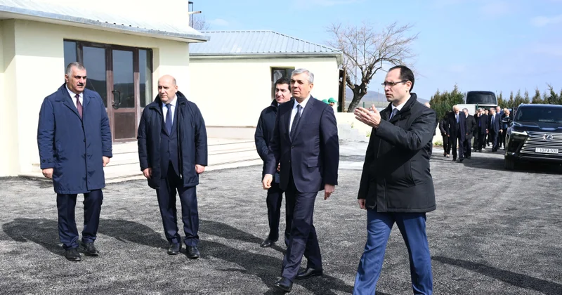 Rəsmilər Xocavənddə salınmış bağçılıq təsərrüfatında FOTO
