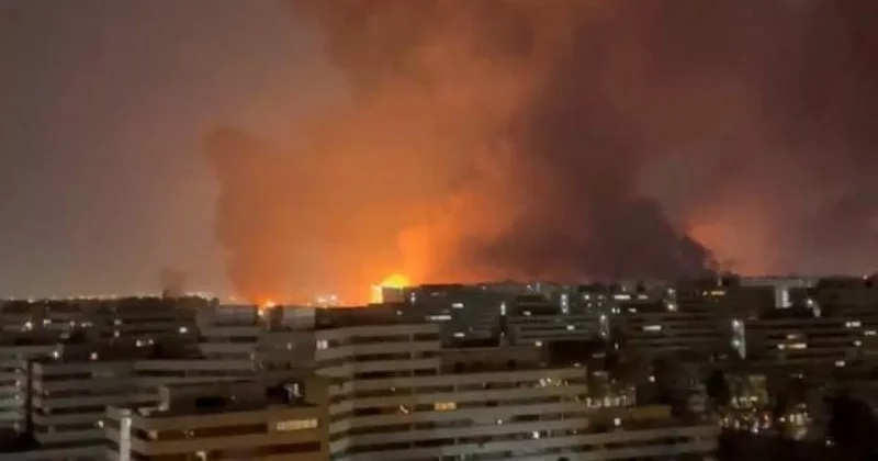 Над Тегераном поднимаются черные клубы дыма ВИДЕО