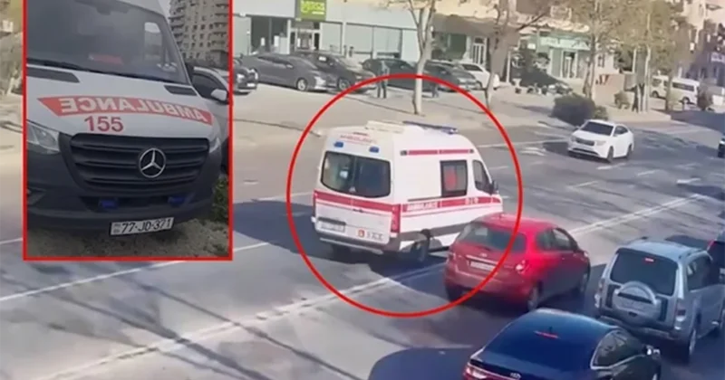 Narkotik və içki qəbul edib təcili yardım maşını ilə Bakıda oyun çıxardı Video