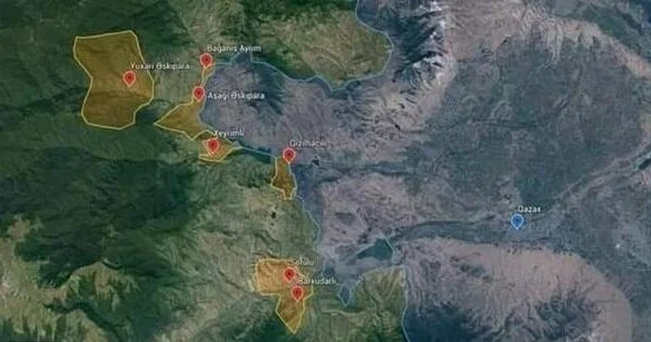 Ermənistan 5 postu Azərbaycana təhvil verdi Xəritə