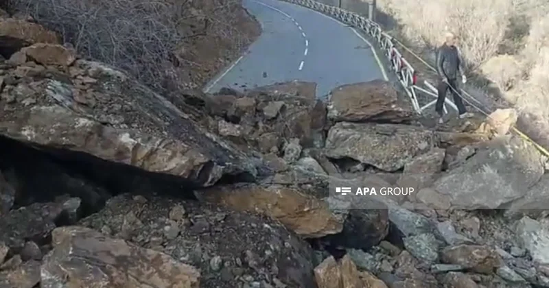 Naxçıvanda qaya uçqunu olub