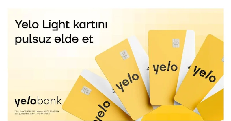 Yelo Bank dan pulsuz debet kart!