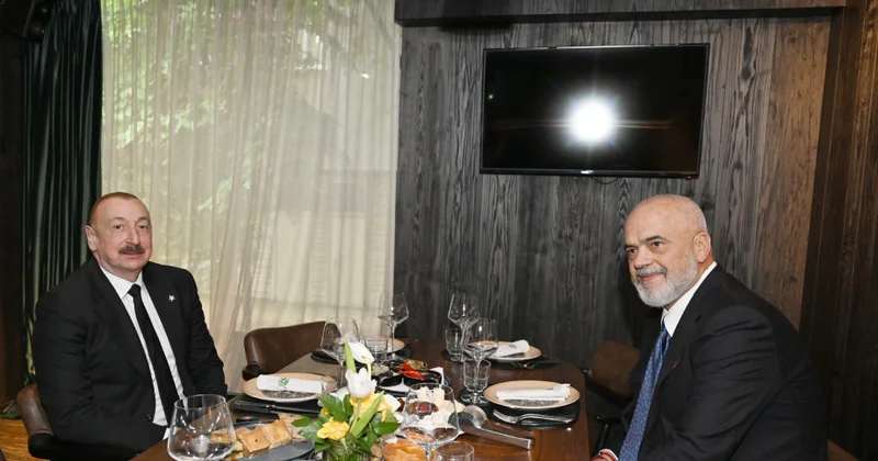 Prezident İlham Əliyevlə Albaniya Baş nazirinin işçi nahar əsnasında görüşü olub