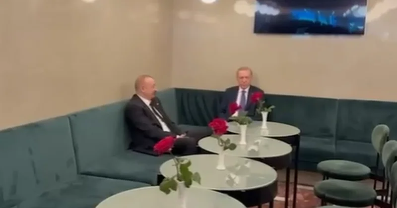 Ərdoğan İlham Əliyevlə görüşdü, Paşinyanla qısa söhbət etdi VİDEO