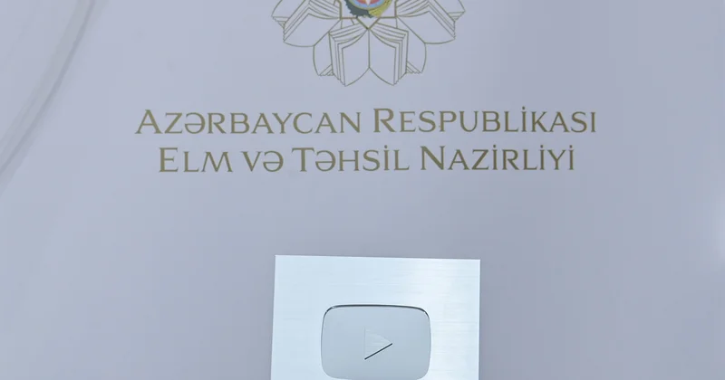 Elm və Təhsil Nazirliyi “YouTube”un gümüş plaketinə layiq görülüb