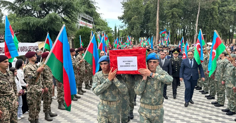 Şəhid Miriş Rüstəmov Ağcabədidə dəfn edildi FOTO