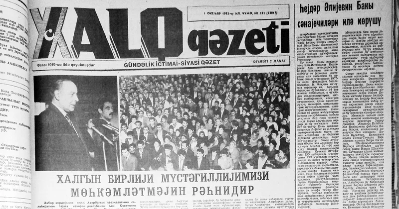 Milli mətbuatımız sovet epoxasının iflası və milli azadlıq hərəkatı dövründə