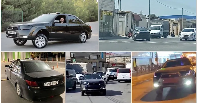 Maşına sayrışan işıq quraşdırıb, nömrəsiz və nasaz halda sürür 99 PV 082 VİDEO